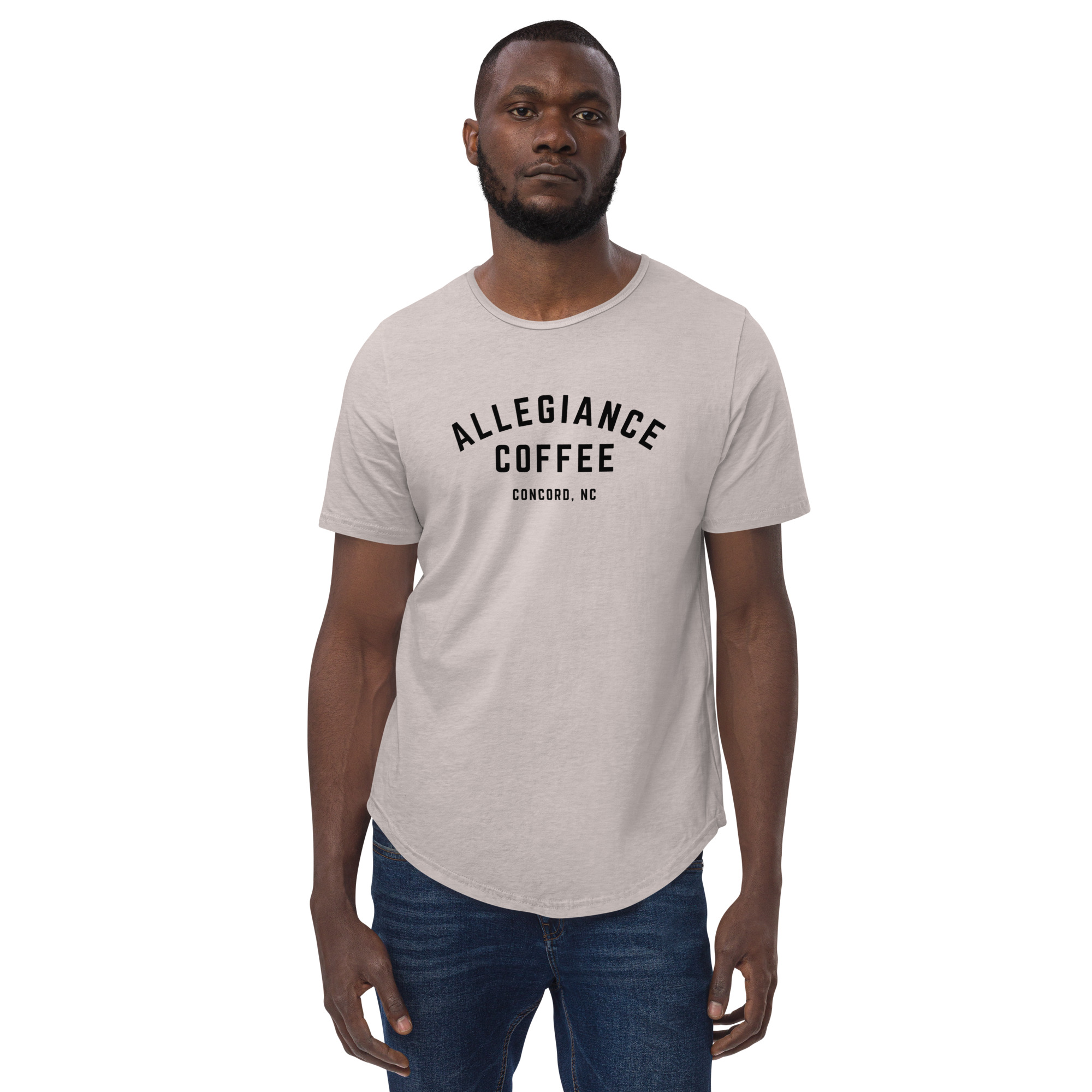 Allegiance Coffee Curved Hem T-Shirt